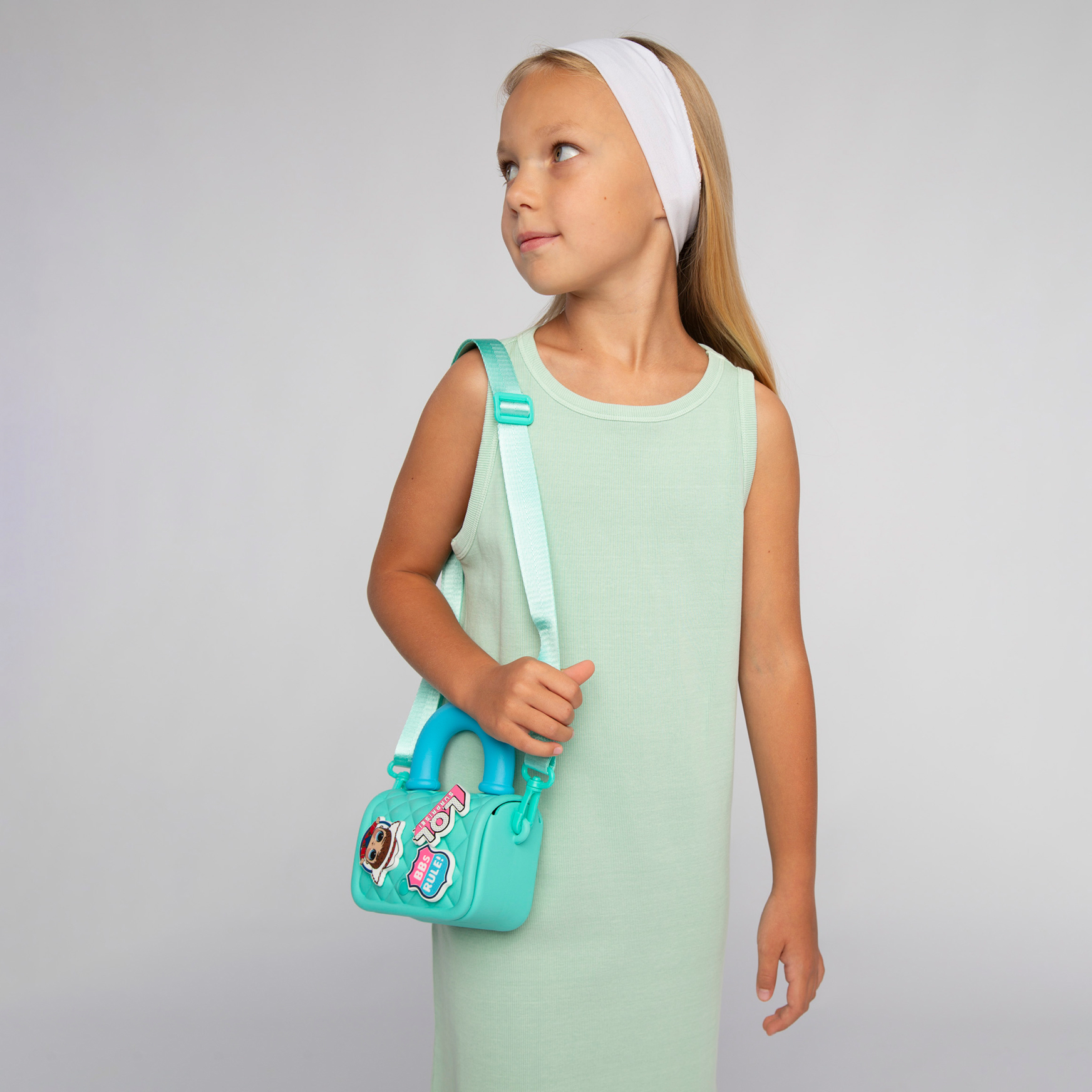 Сумка L.O.L. Surprise! бирюзовая на кнопке+джиббитсы - фото 11