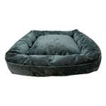 Лежанка для животных Homepet Plush квадрат 50*45*15см Темно-зеленый