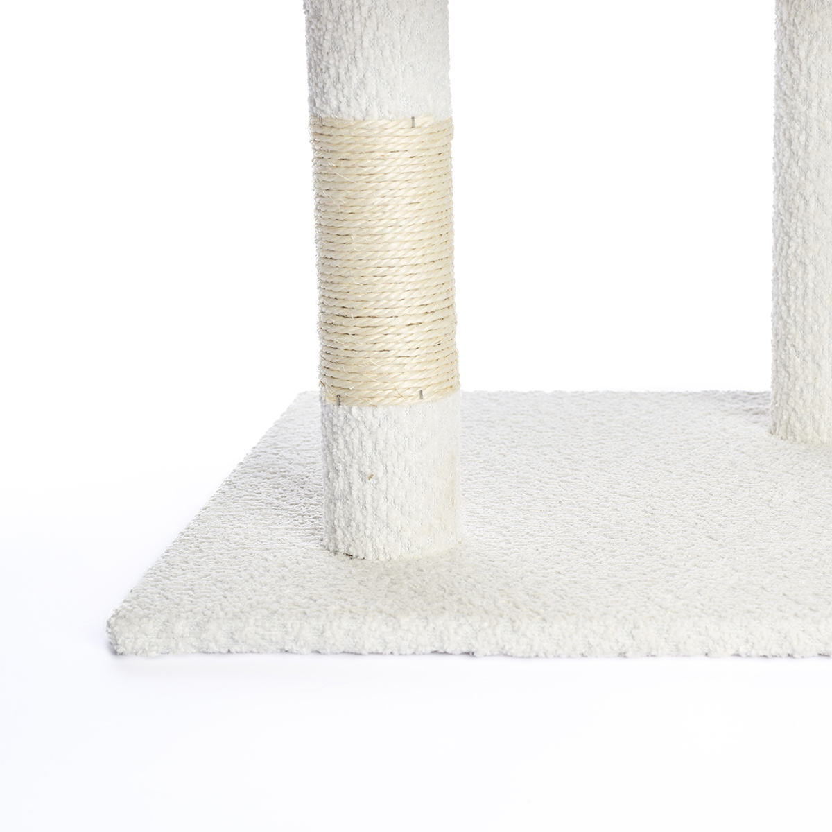 Дом-когтеточка для кошек Не один дома Boucle белый 45*45*112см - фото 10