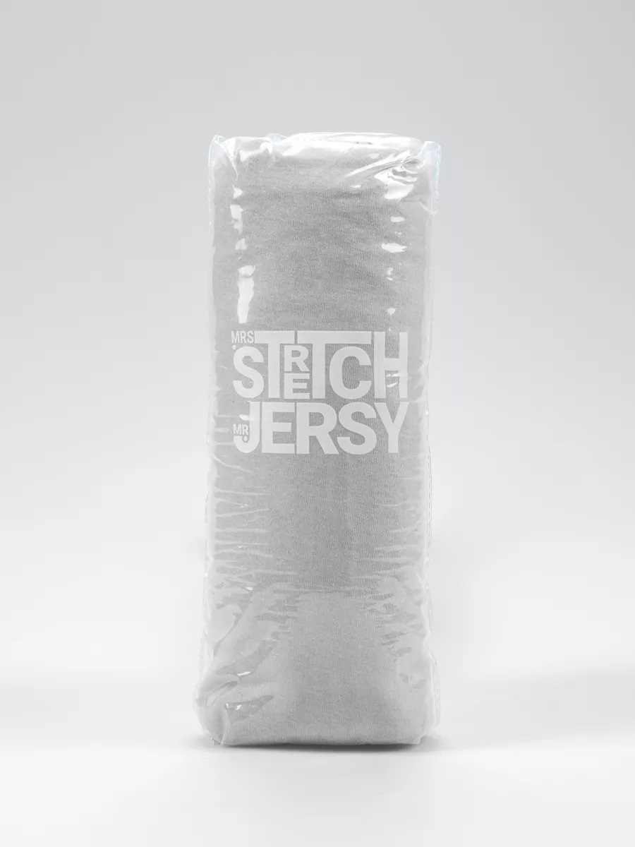 Простыня Mrs.Stretch Mr.Jersy Серый 90 x 200 см на резинке - фото 6
