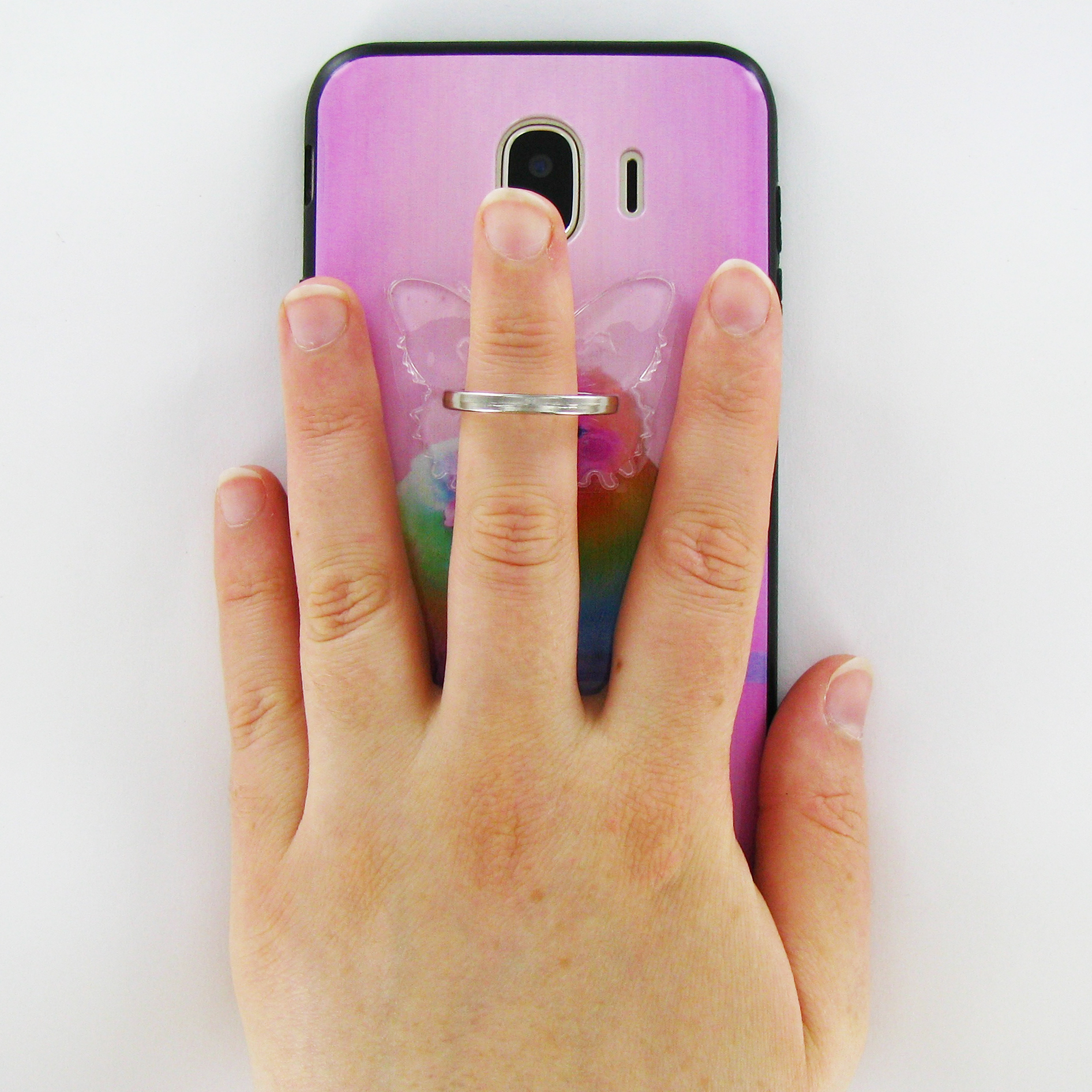 Держатель-кольцо для телефона Krutoff Бабочка прозрачное - фото 5