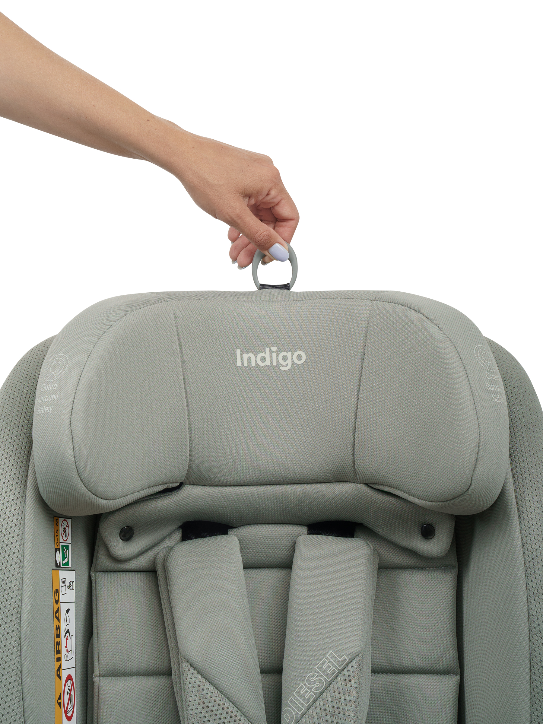 Автокресло Indigo Diesel I-SIZE, группа 0/1/2/3 0+/1/2/3 (0-36 кг) зеленый - фото 23