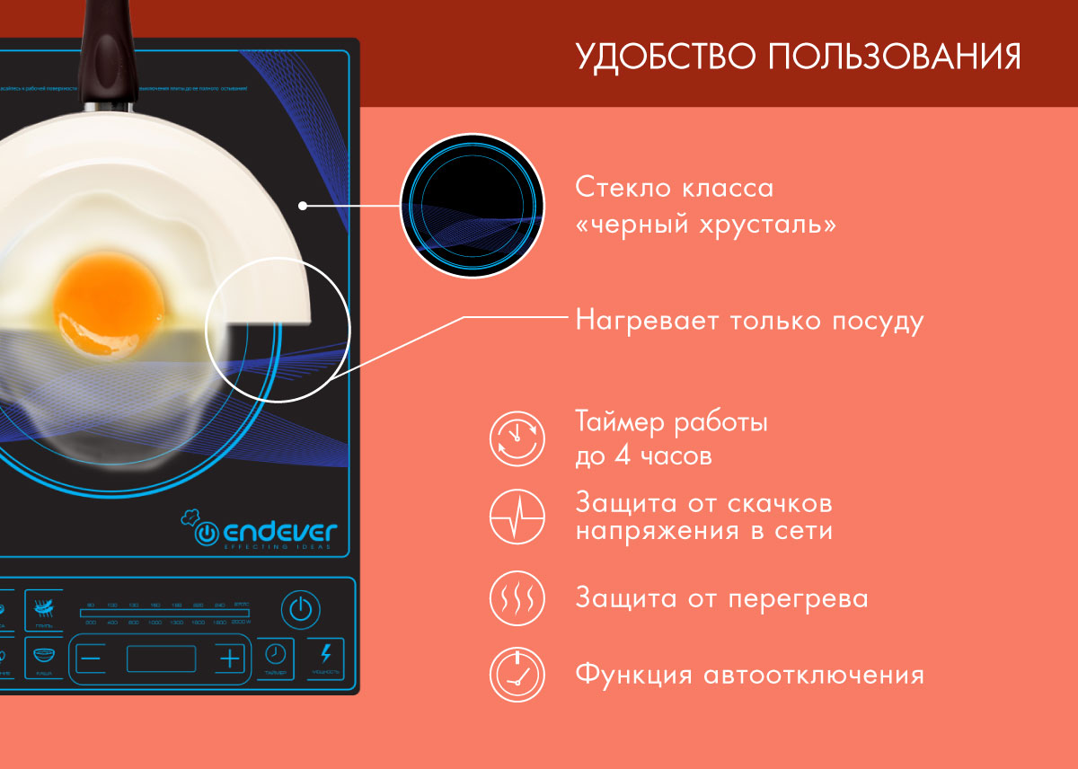 Настольная плита ENDEVER Skyline IP-28 - фото 6