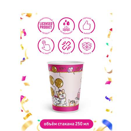 Бумажный стакан PRIORITY для праздника Barbie 18 шт
