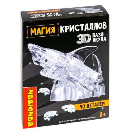 Пазл Bondibon кристаллический Акула 3D