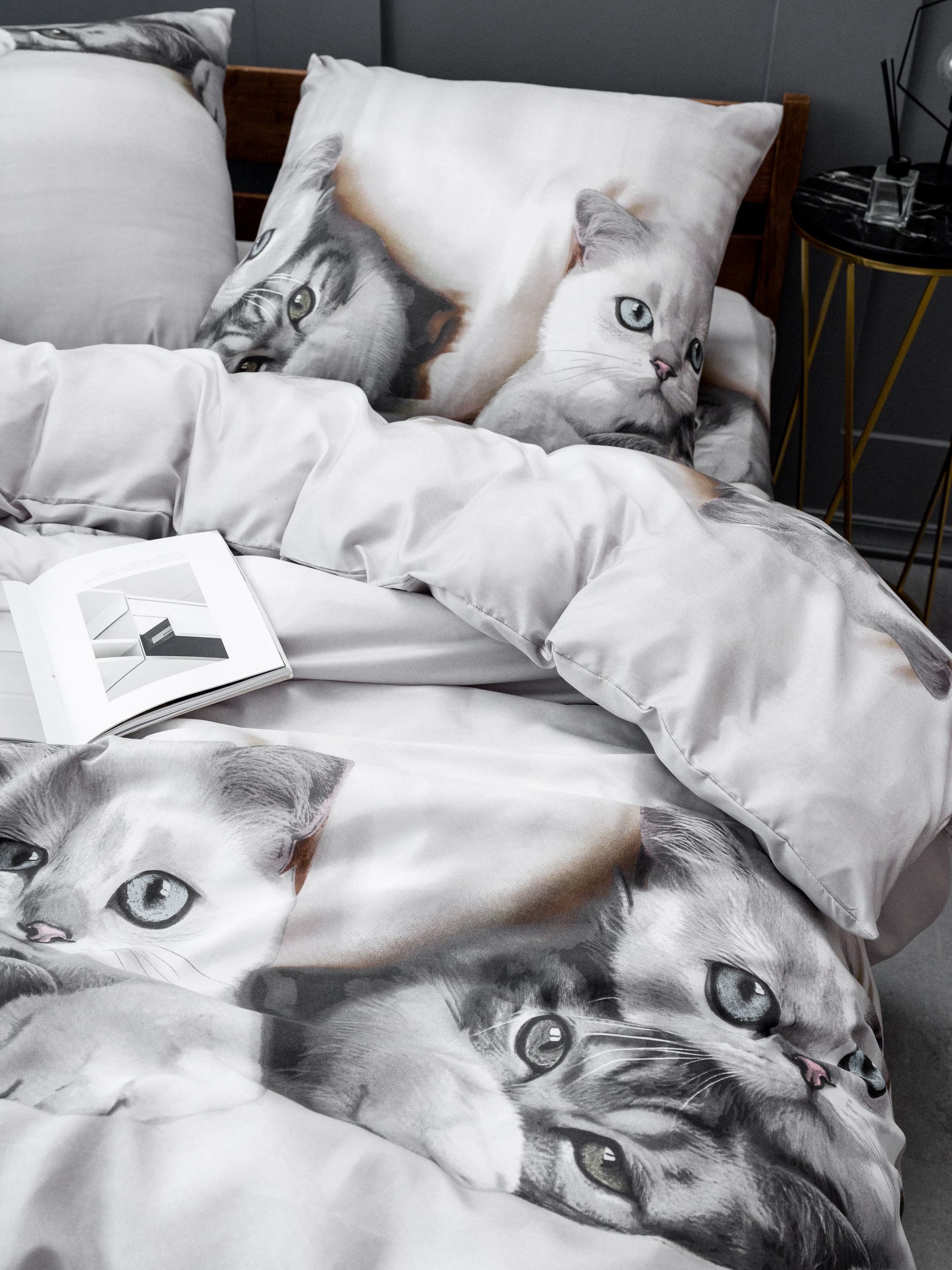 Комплект постельного белья PAVLine Котик евро - фото 17