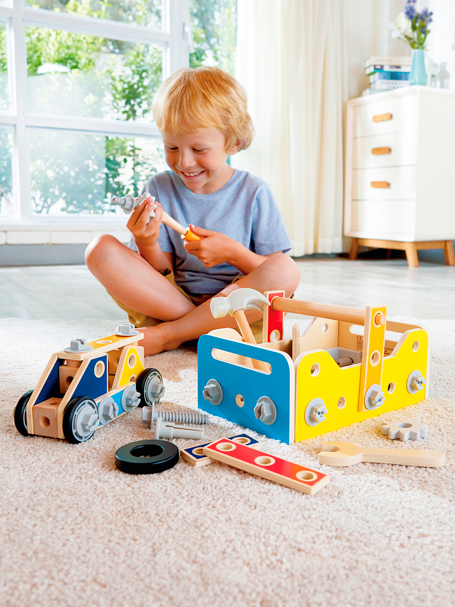 Конструктор Hape Мастерская деревянный 83 дет. - фото 1