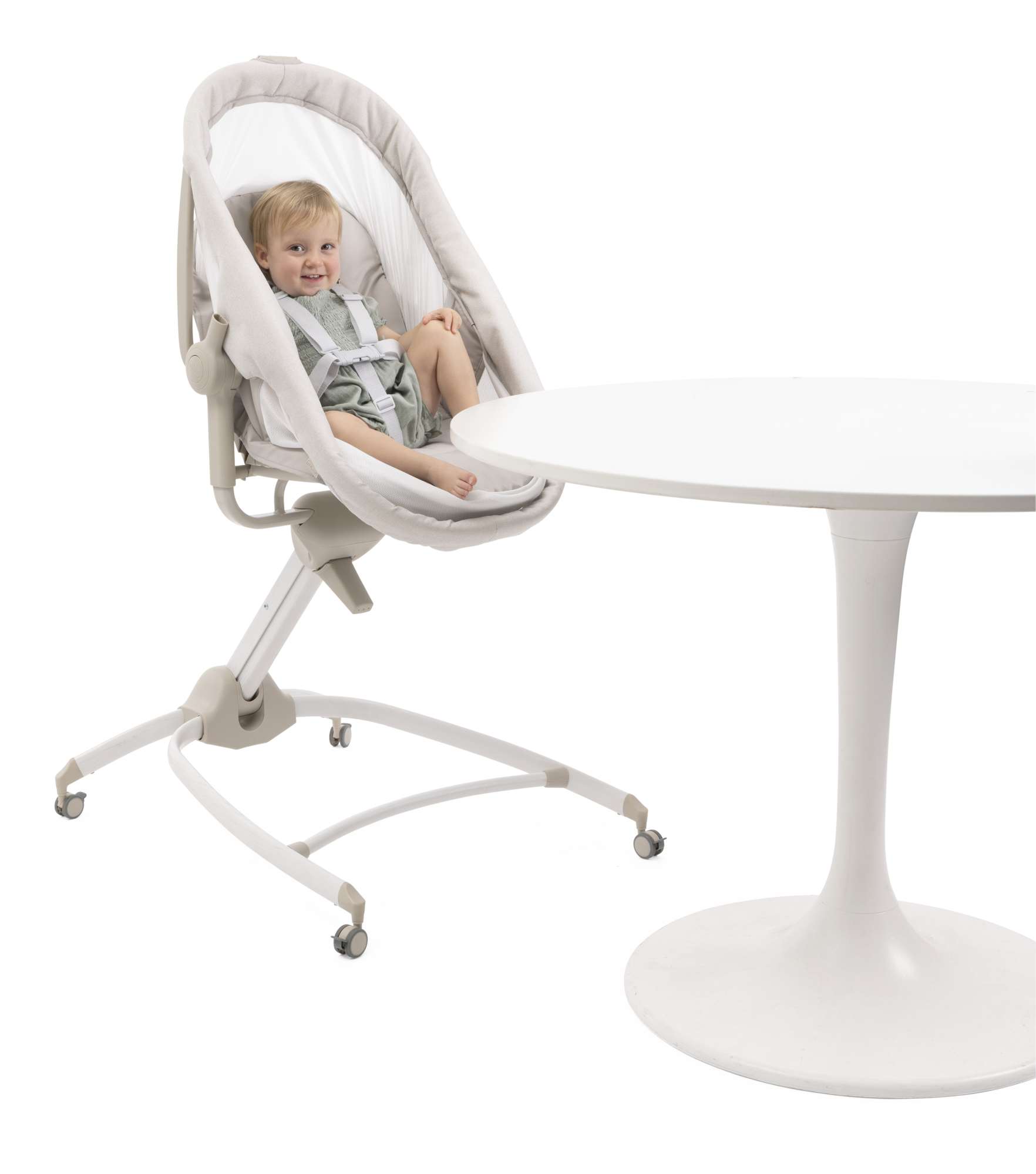Детская кроватка Chicco Baby Hug Armonia 4в1 с рождения до 3 лет Mother Pearl овальная, без маятника (молочный) - фото 17