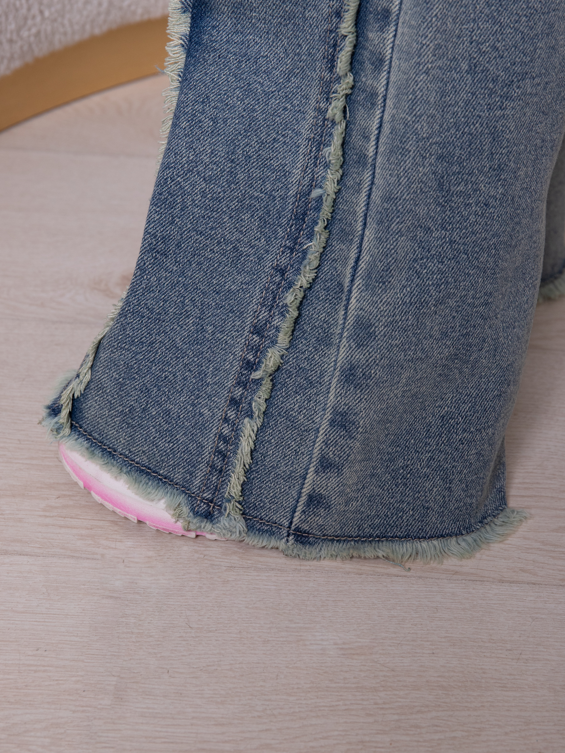 Джинсы iUkoworld Джинсы для девочки широкие палаццо на резинке - фото 8