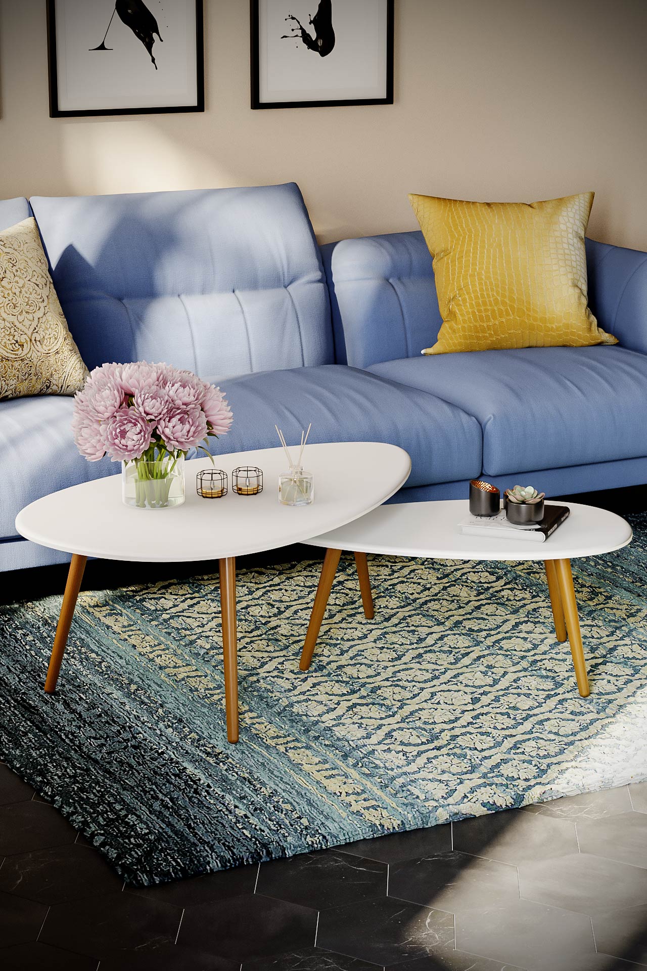 Стол журнальный КАЛИФОРНИЯ МЕБЕЛЬ Твинс белый - фото 4