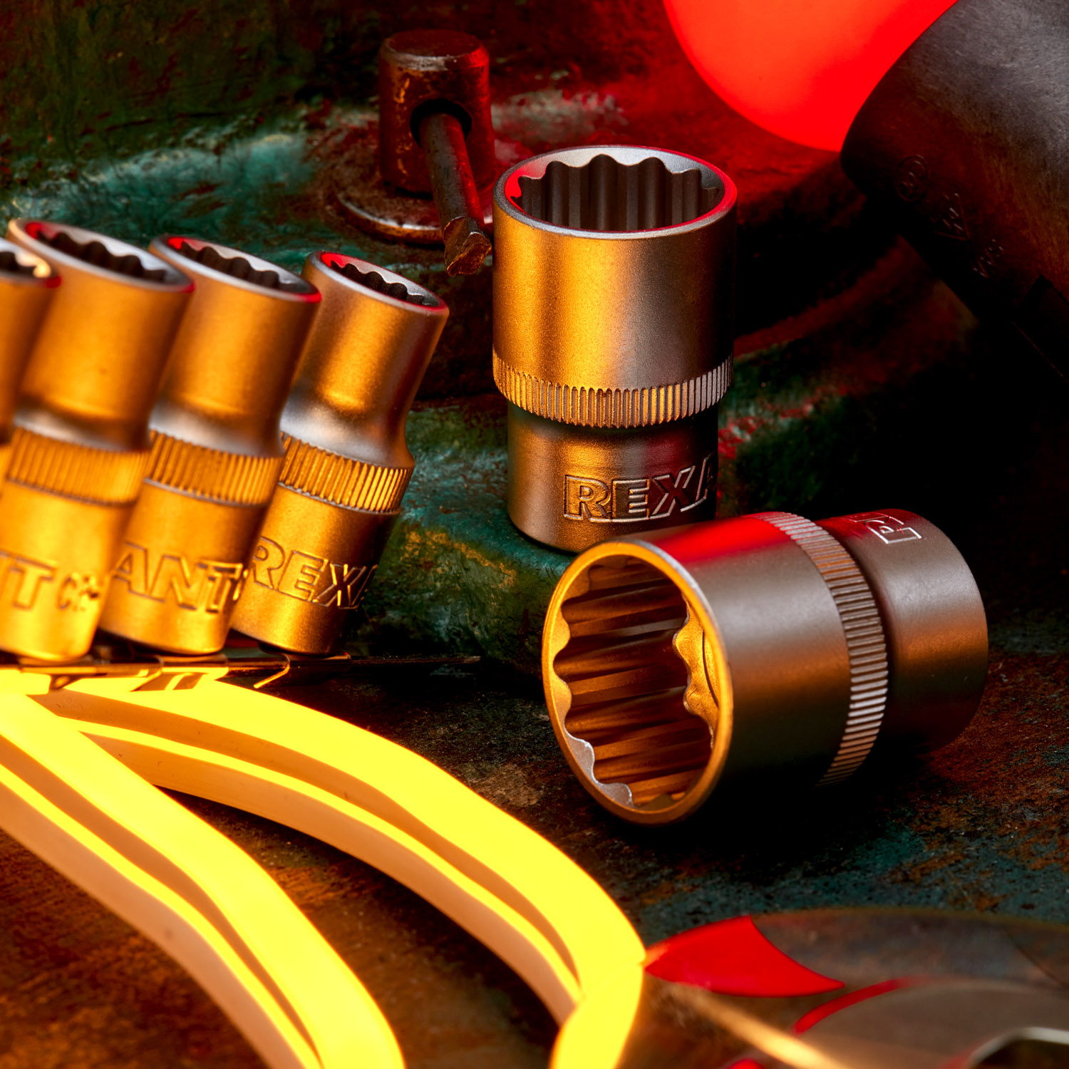 Набор торцевых головок 1/2, двенадцатигранные, CrV, 10 шт., 10-24мм - фото 2