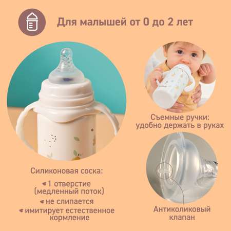 Термопоильник Miniland с соской и ручками Thermobaby Valencia 240 мл