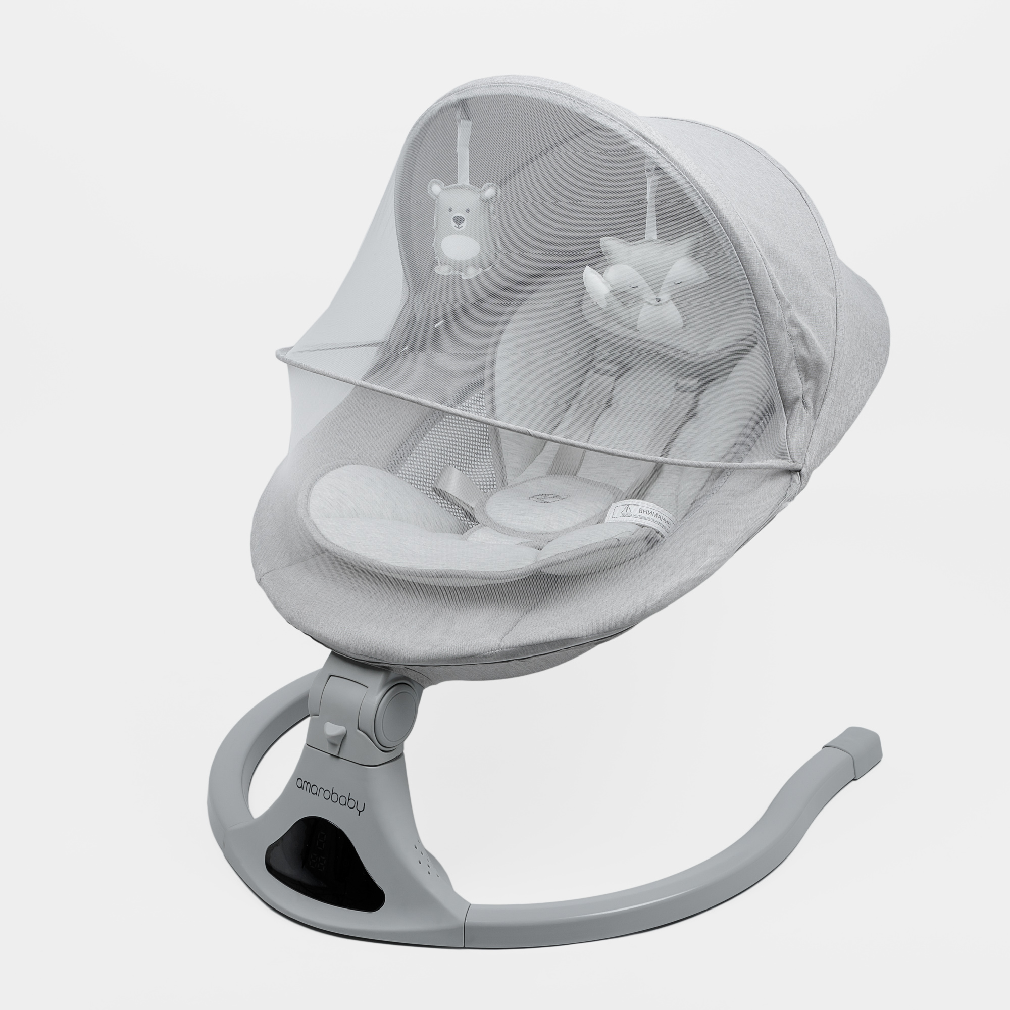 Электронные качели детские Amarobaby Funny swing, черный - фото 32