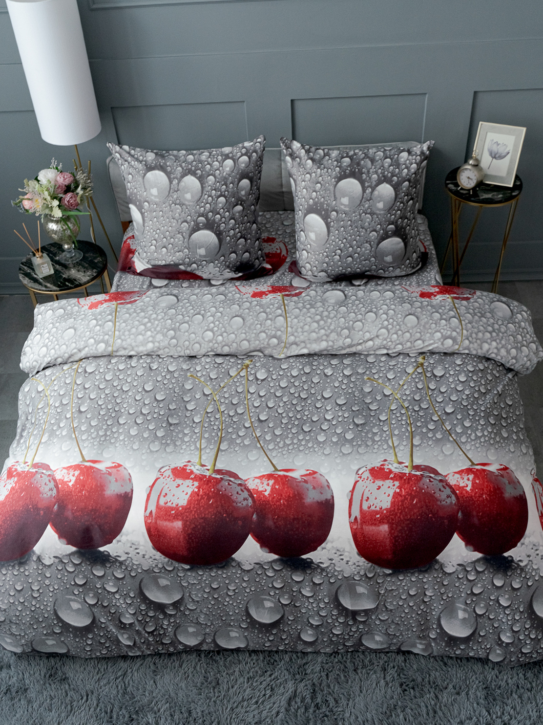 Комплект постельного белья PAVLine Вишня в воде евро - фото 1