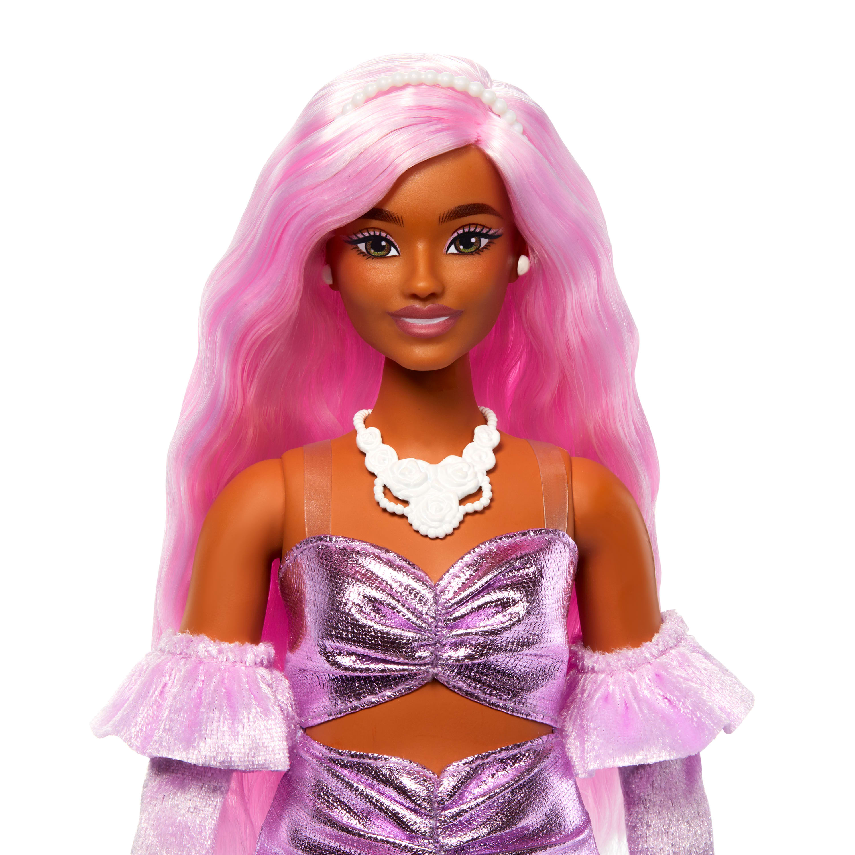 Кукла модельная Barbie с розовыми волосами HYV25 - фото 5