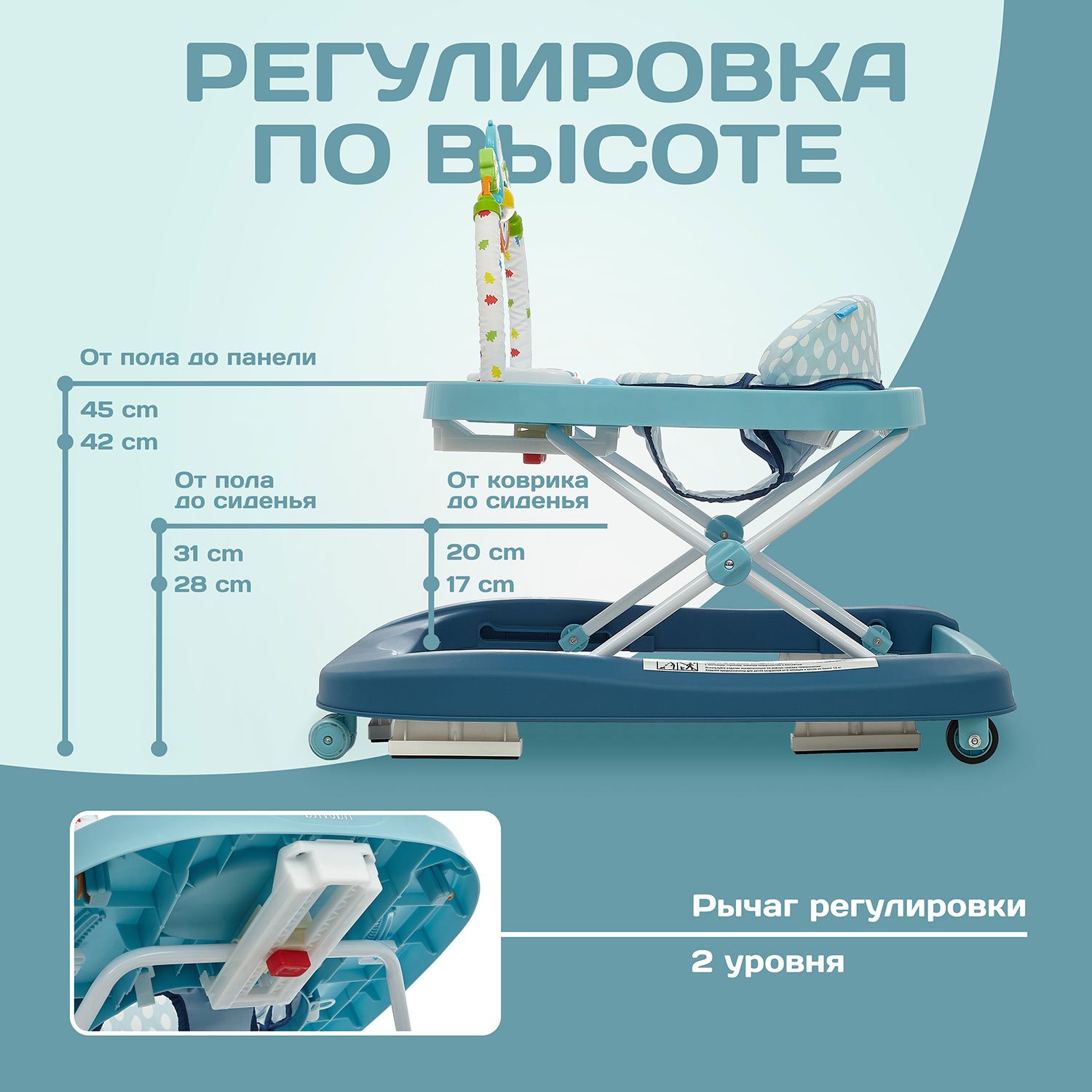 Ходунки Nuovita Avvio синий - фото 6