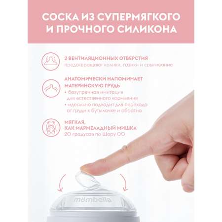 Соска Mombella Anti-Colic силикон