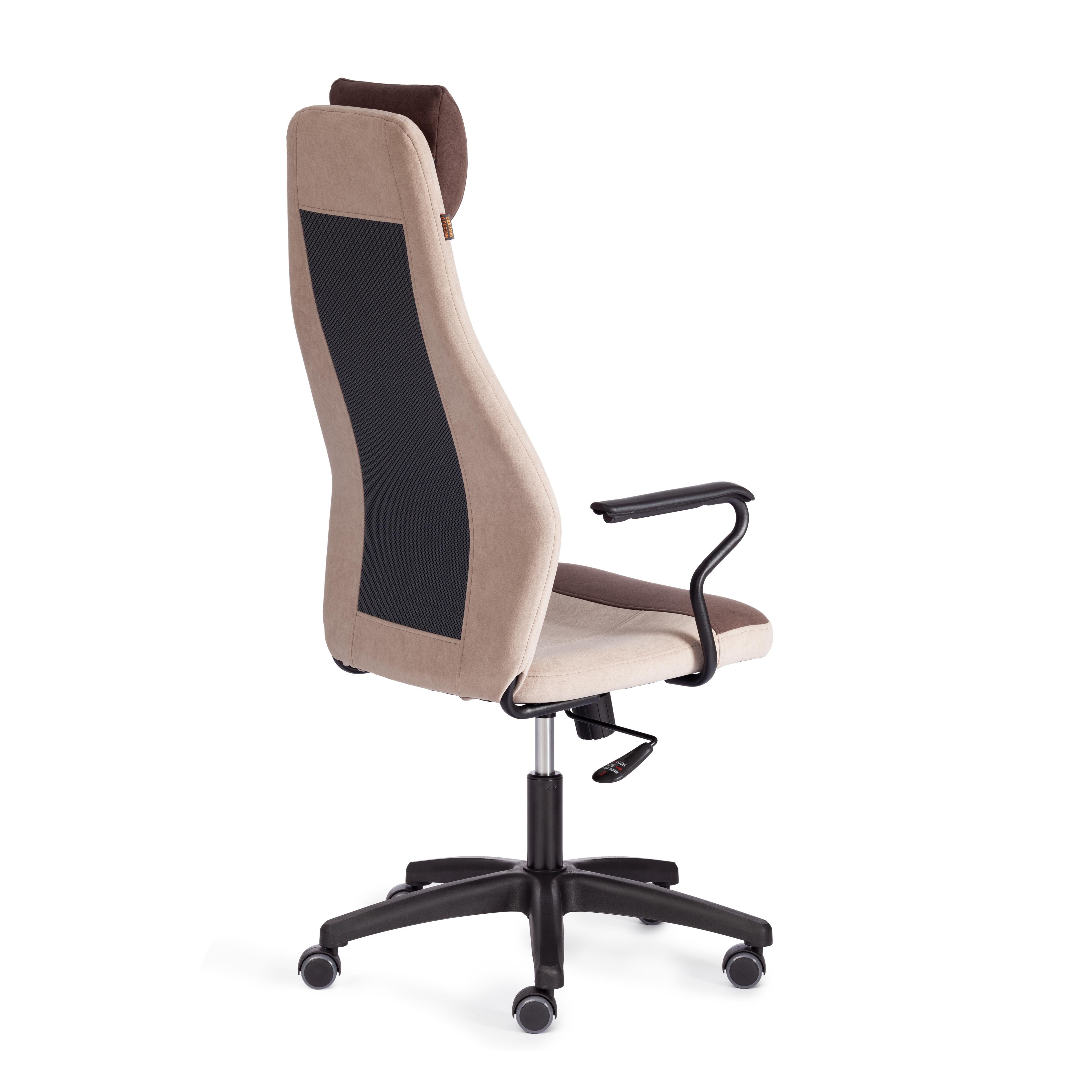 Компьютерное кресло TETCHAIR флок, коричневый/бежевый/серый - фото 10