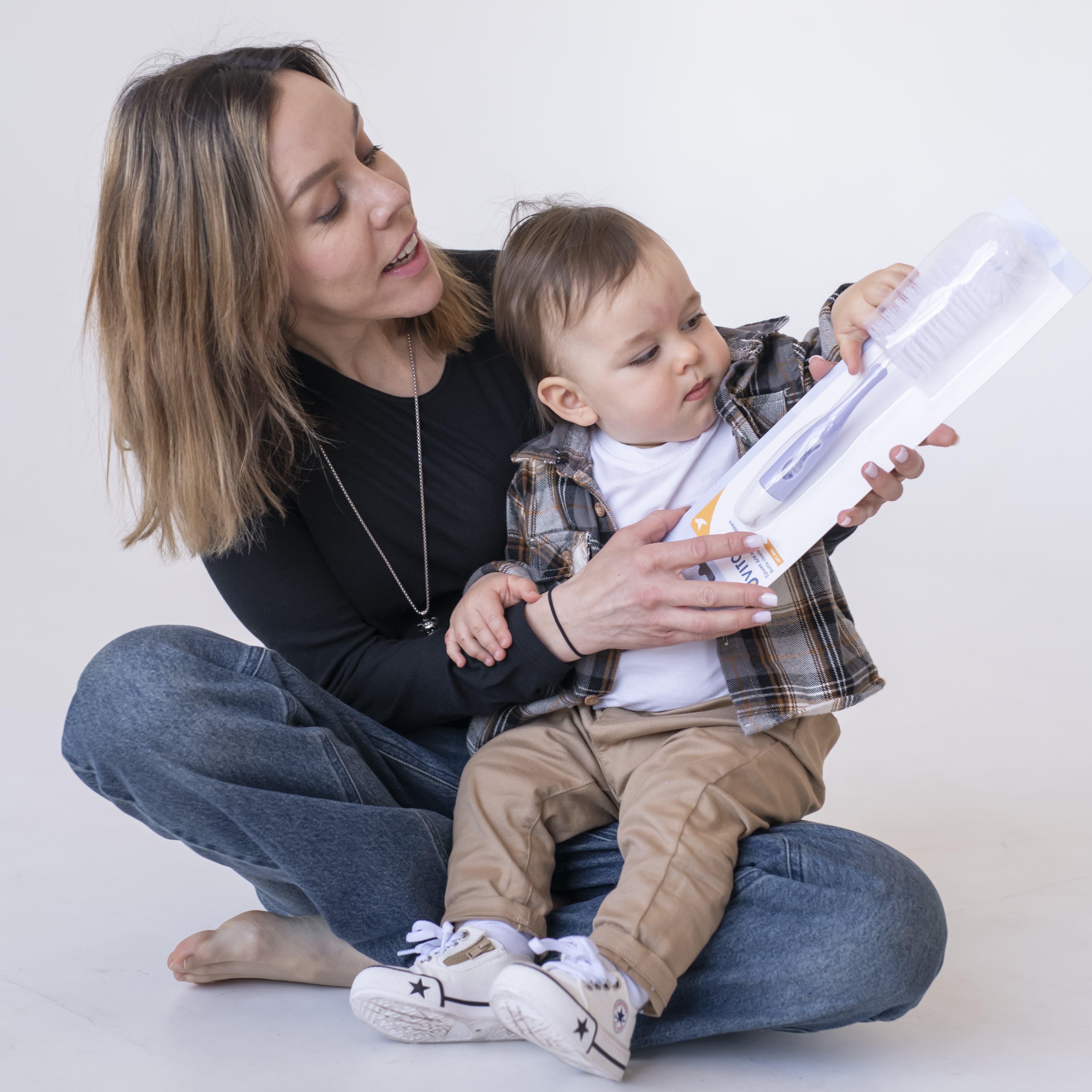 Ершик для мытья Uviton для мытья бутылочек 2 в 1 - фото 9