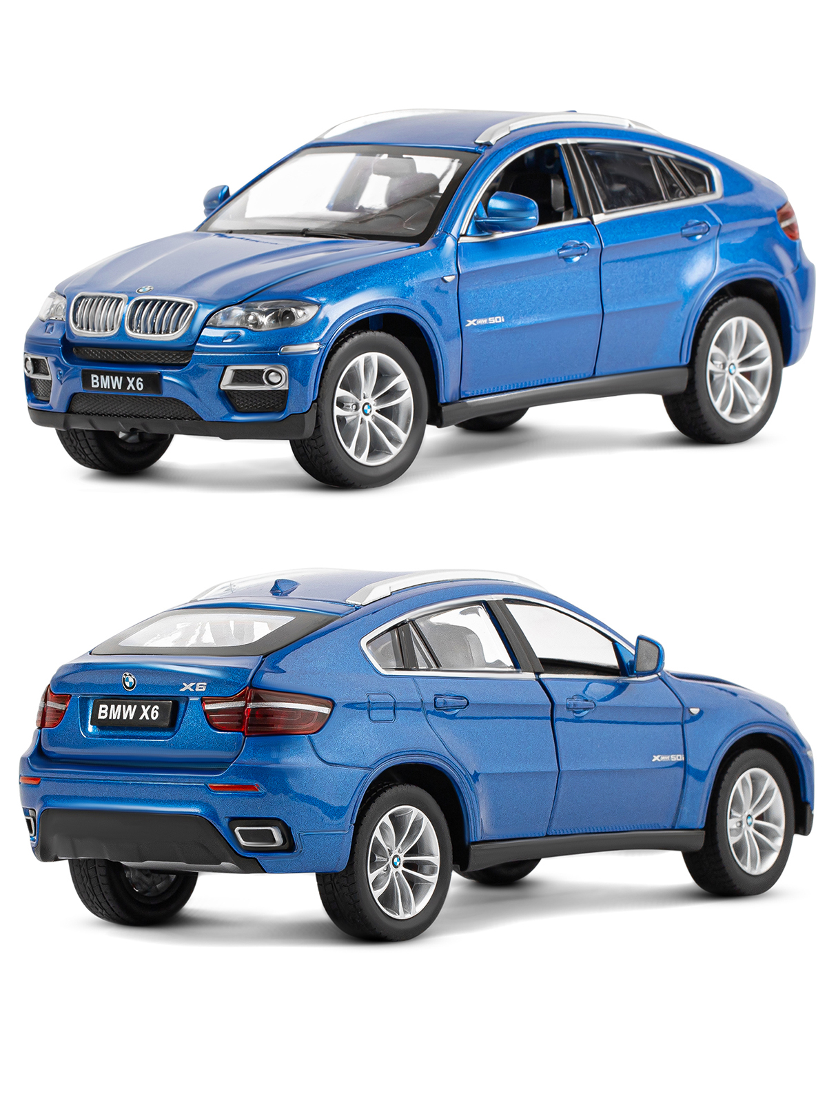 Внедорожник АВТОпанорама BMW X6 1:26 JB1200121 - фото 6