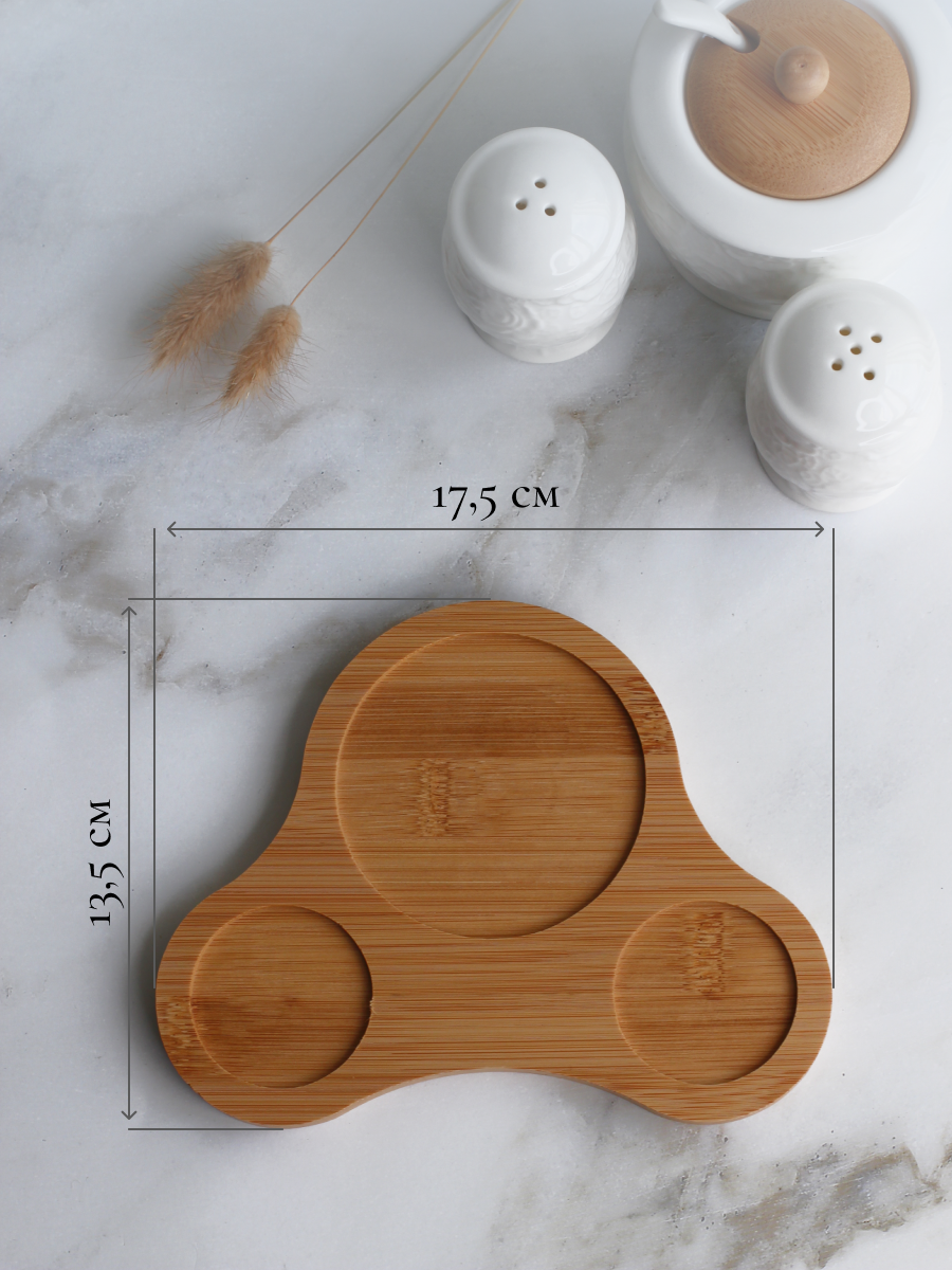 Набор для сервировки Balsford Фарфоровый: сахарница солонка и перечница - фото 7