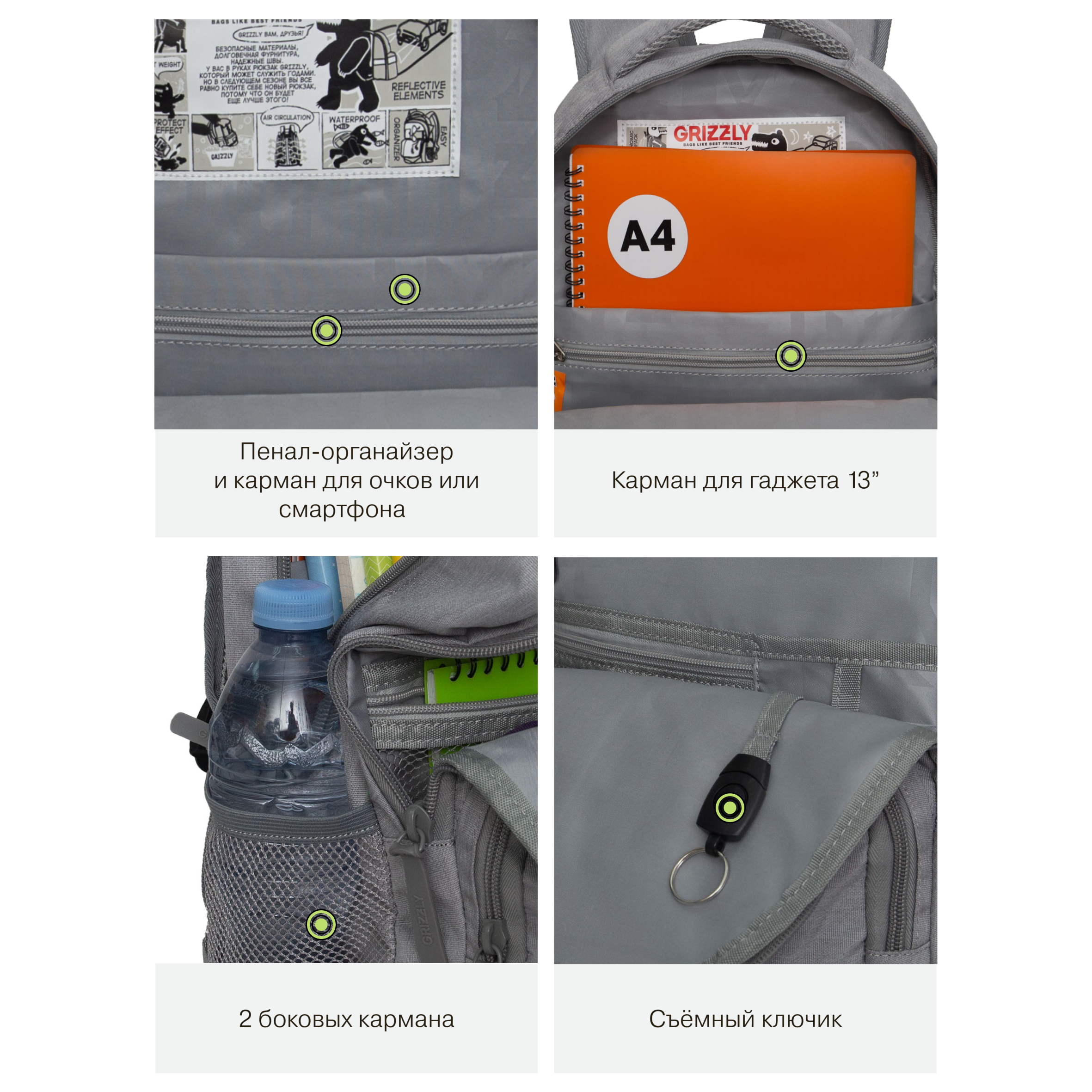 Рюкзак Grizzly для мальчика - фото 10