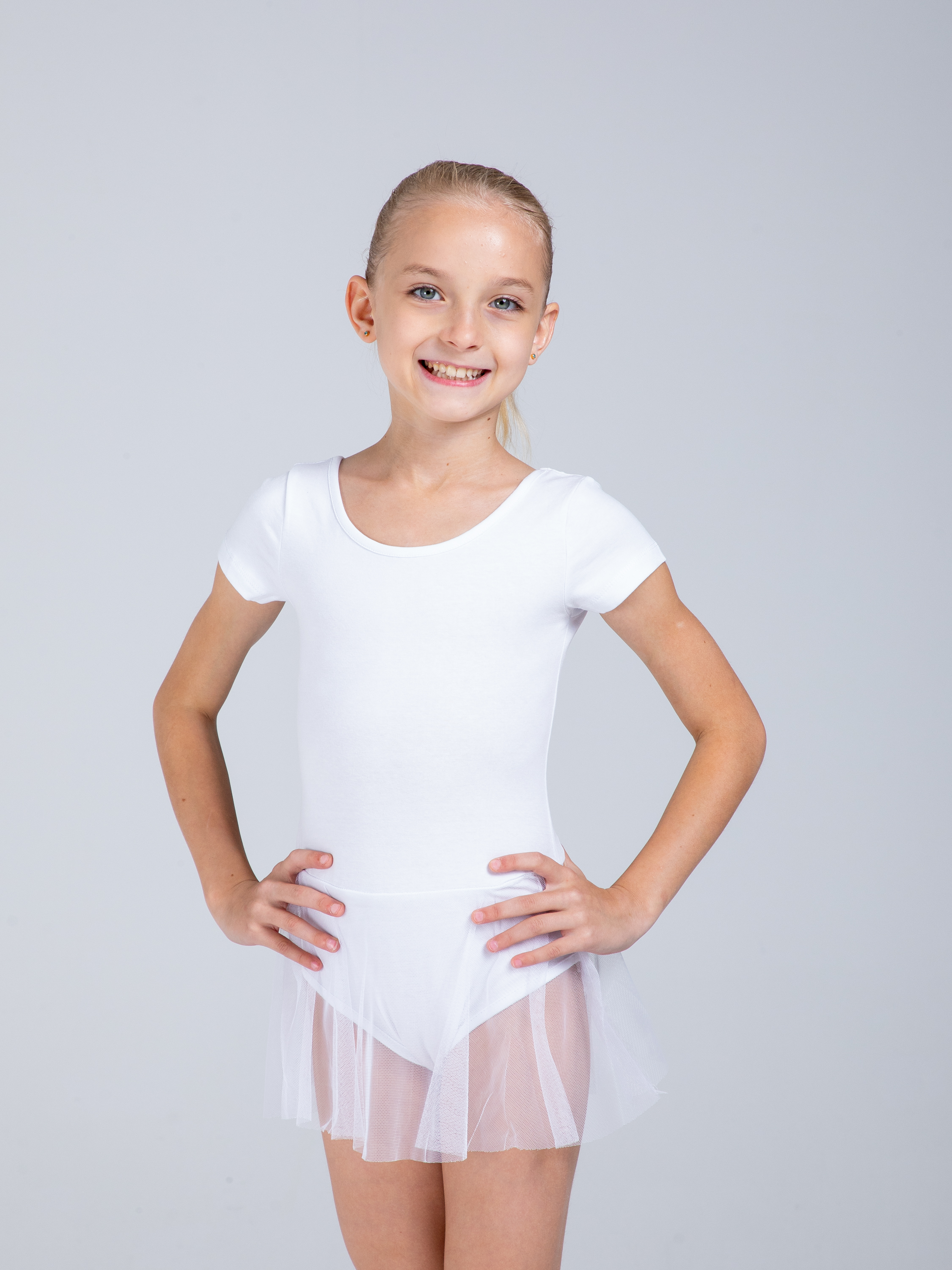 Купальник гимнастический STELLA MODA 26404._белый - фото 10