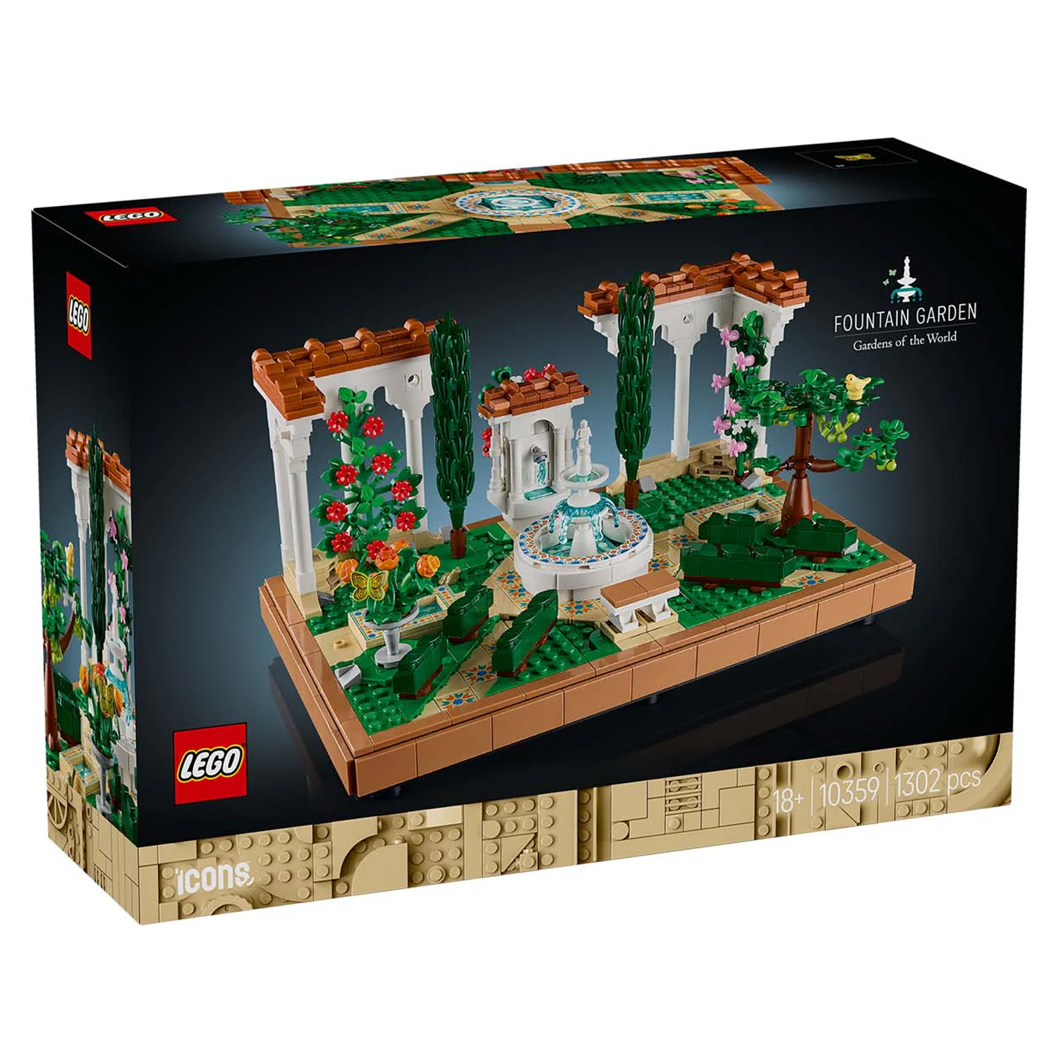 Конструктор LEGO Icons Сад с фонтаном - фото 12