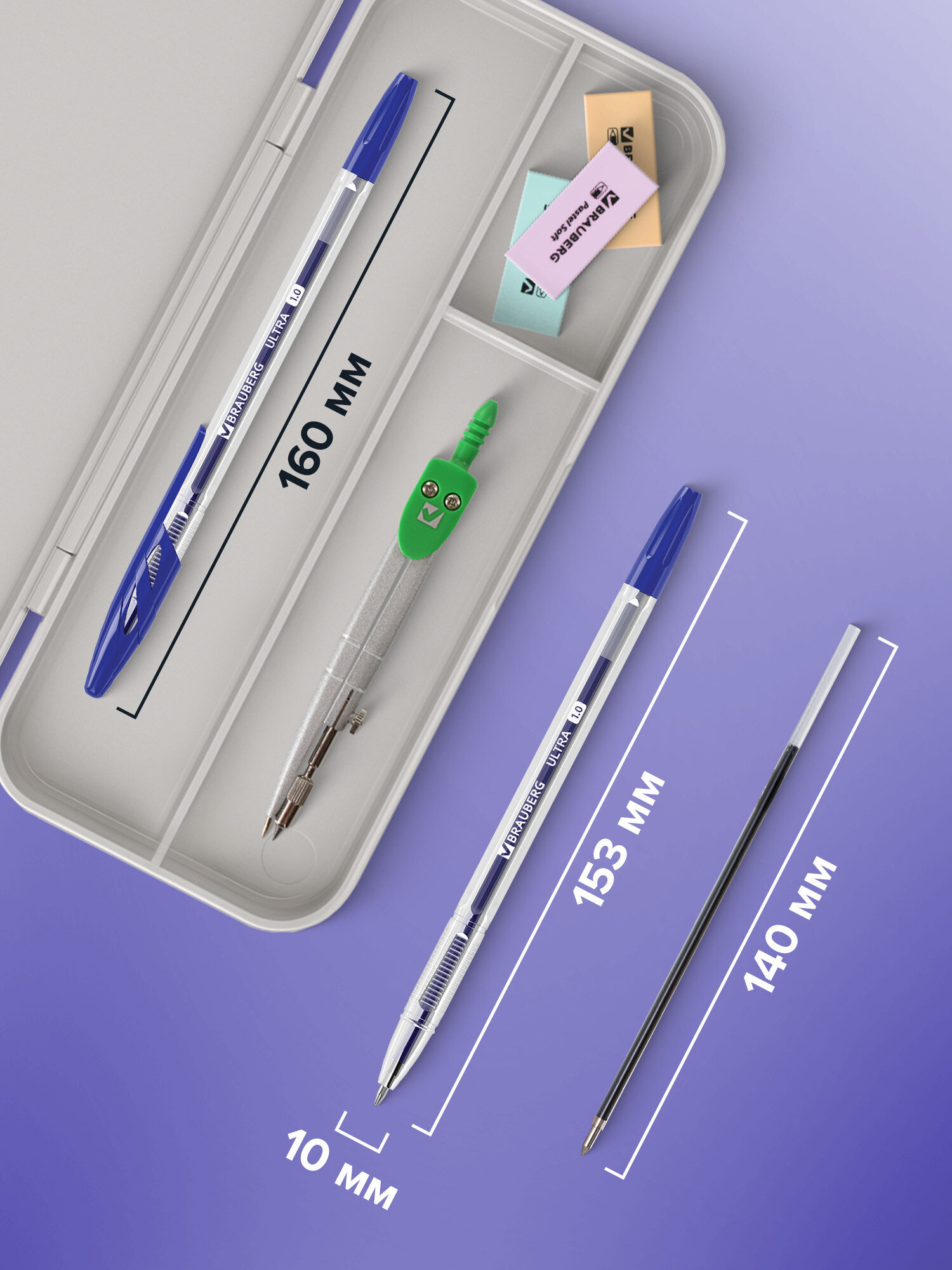 Ручка шариковая Brauberg 50 шт. - фото 4