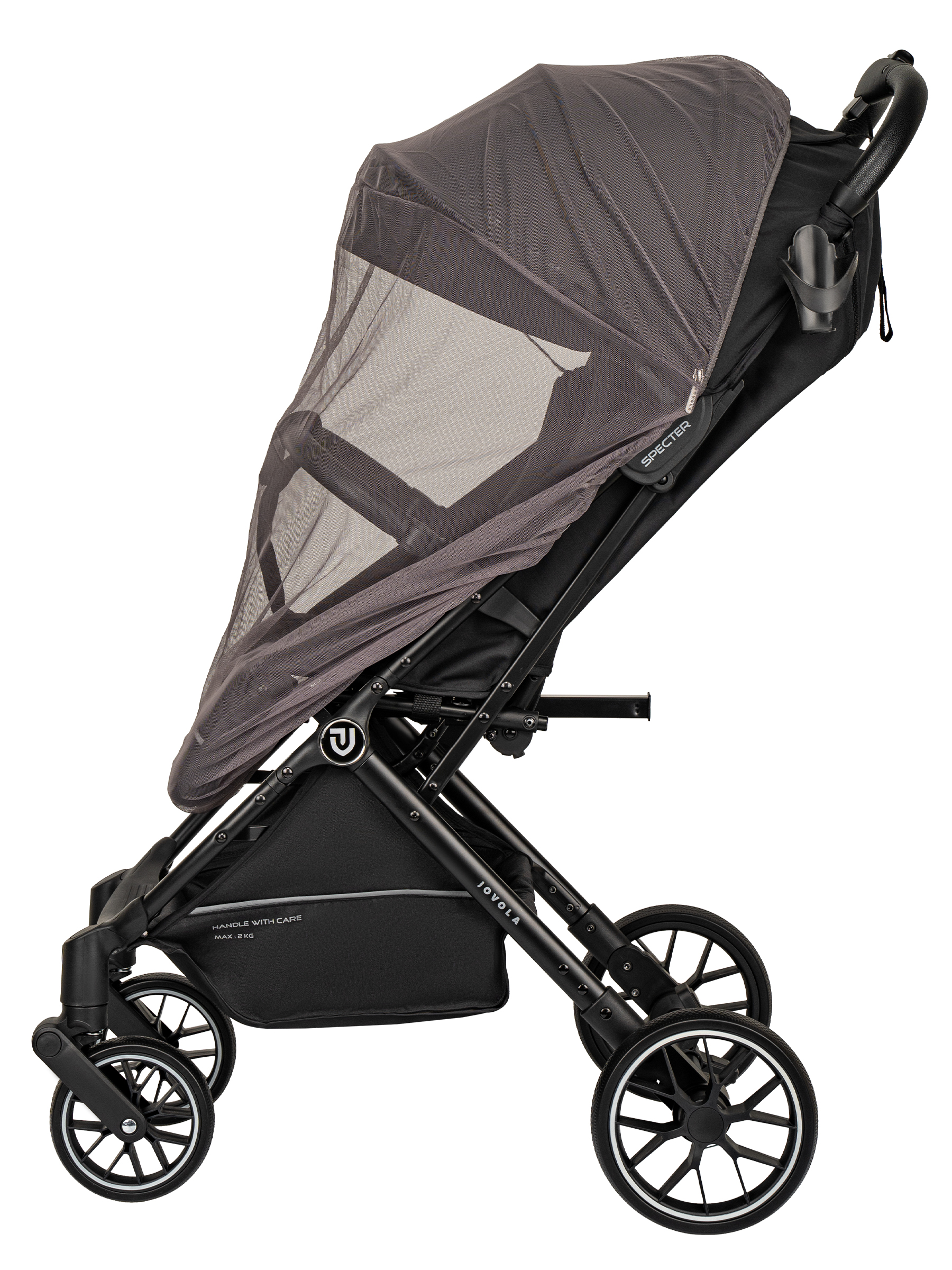 Коляска прогулочная JOVOLA Specter черный - фото 23