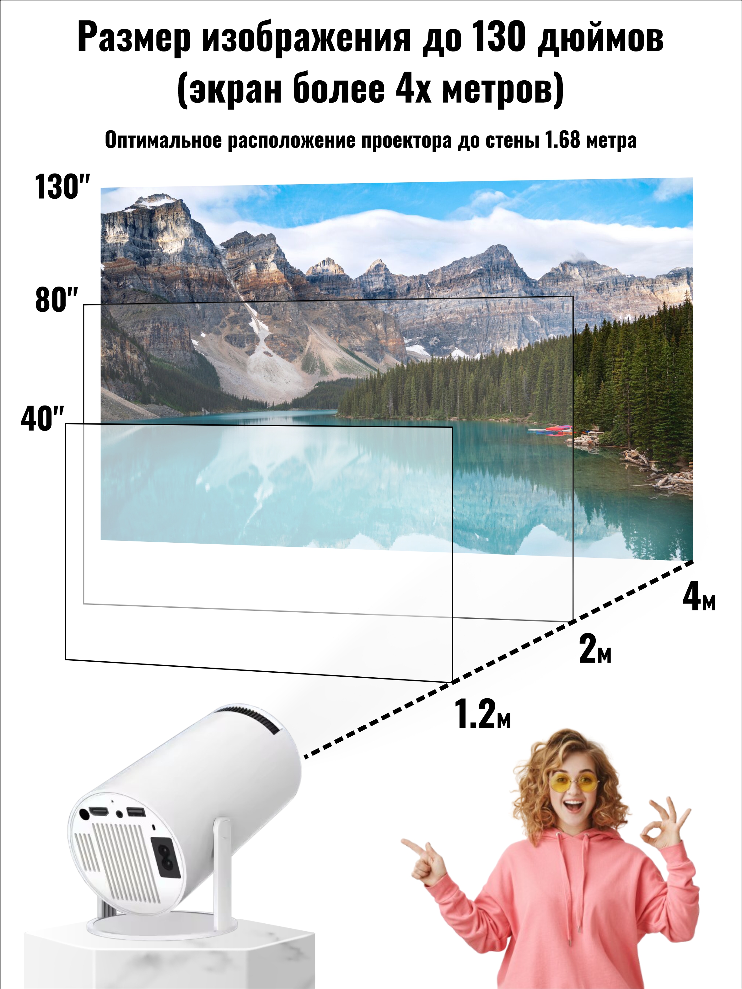 Проектор SmartiNext 1280×720 HD DLP - фото 6