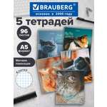 Общая тетрадь Brauberg клетка 96 лист. 5 шт.