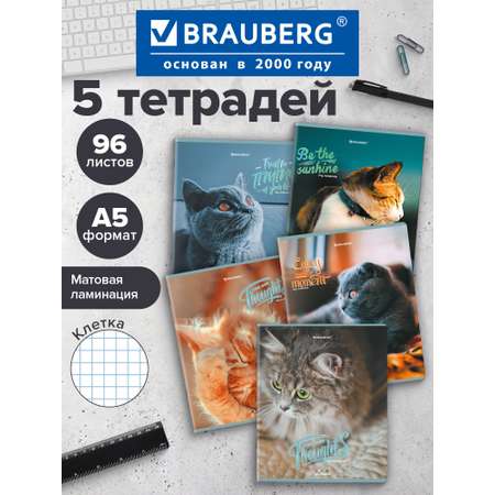 Общая тетрадь Brauberg клетка 96 лист. 5 шт.