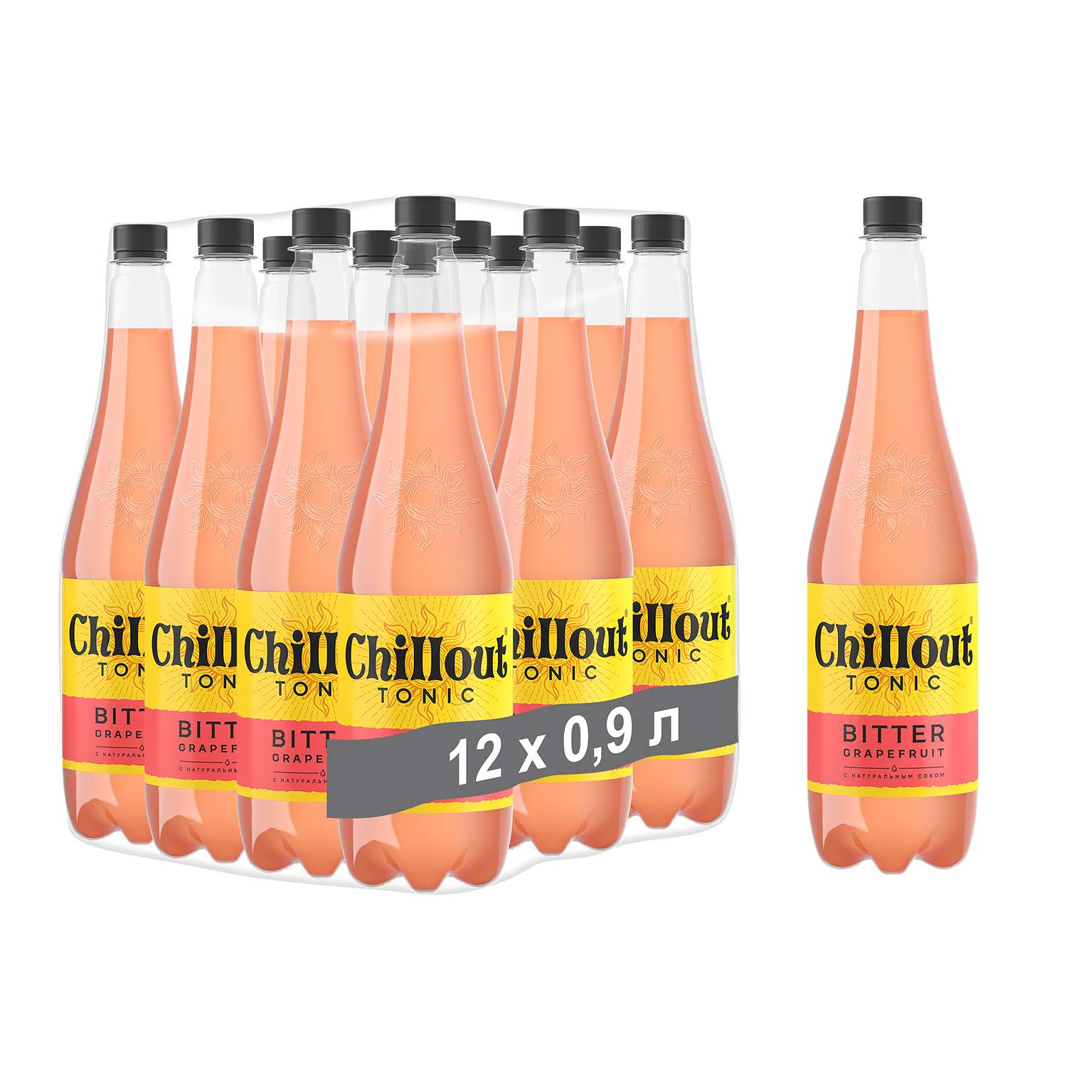 Тоник Chillout газированный Биттер грейпфрут 0.9л - фото 3