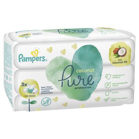 Влажные салфетки Pampers Pure Protection 126 шт.