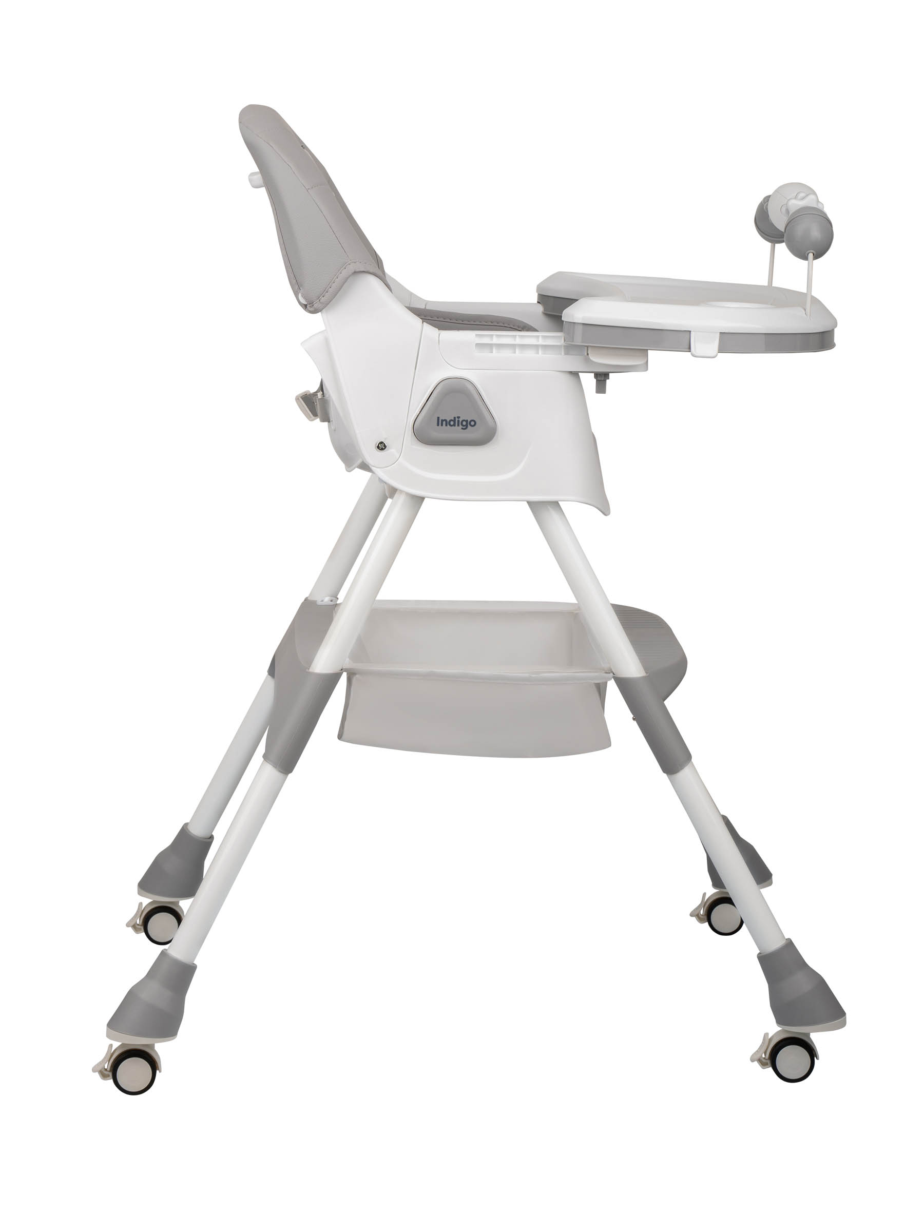 Стульчик для кормления Indigo Corn Flex светло-серый - фото 6