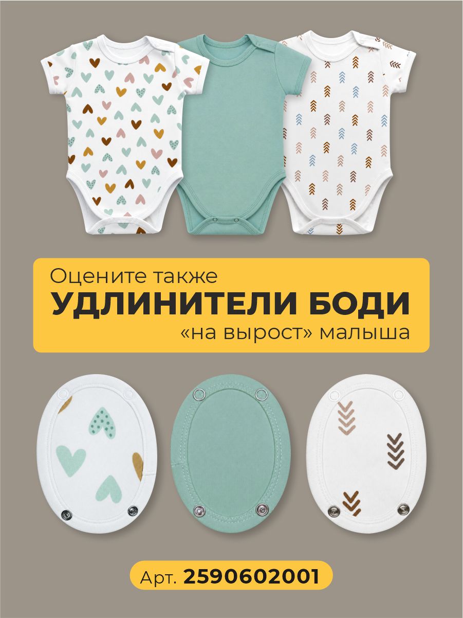 Боди 3 шт ШВЕЙНЫЕ ИСТОРИИ бодисерд_кор - фото 6