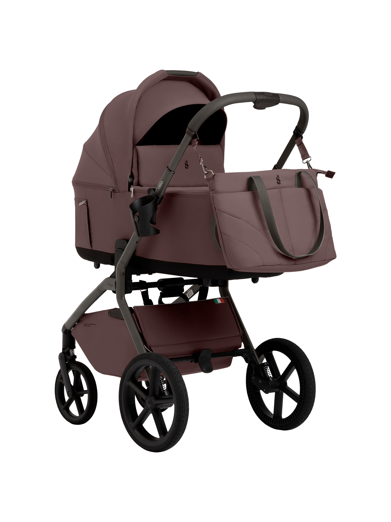 Коляска 2в1 Sweet Baby Orso Mokka Neo бордовый - фото 19