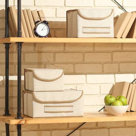 Коробка для хранения CASY HOME с крышкой 35х28х18см ВО-023
