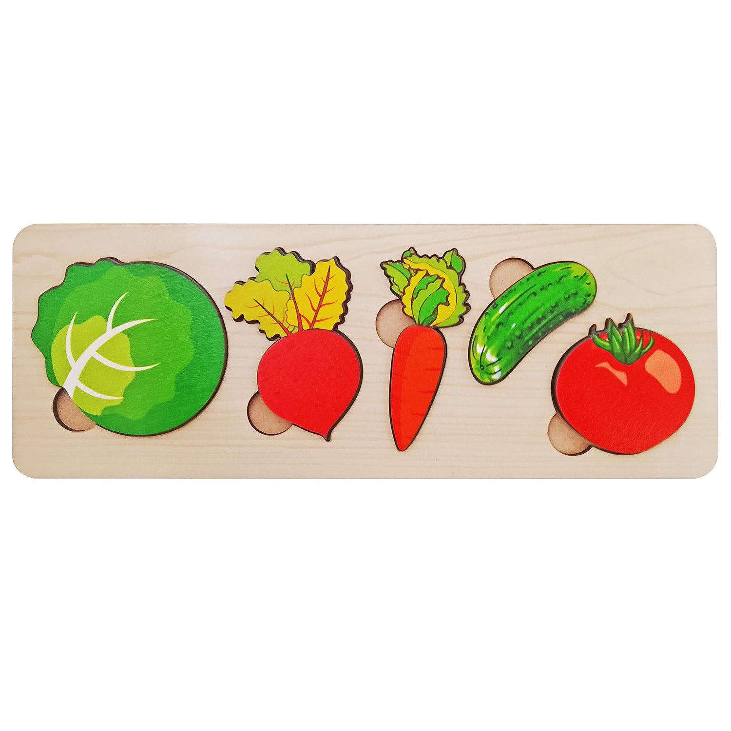 Игрушка Нескучные игры рамка-вкладыш Овощи - фото 5