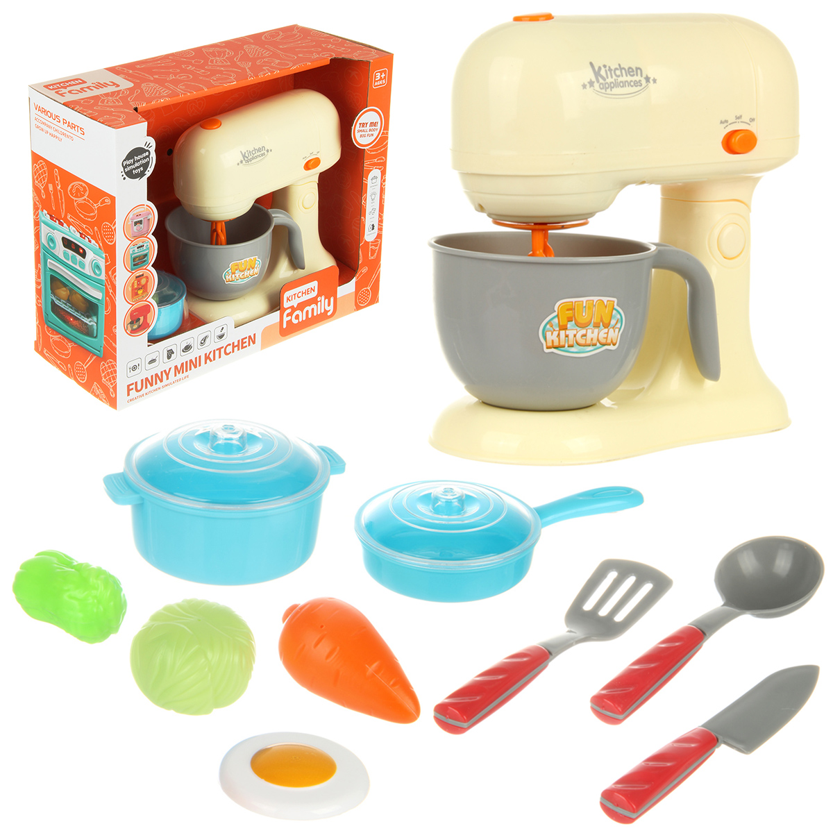 Игрушка Veld Co миксер, посуда, продукты - фото 12