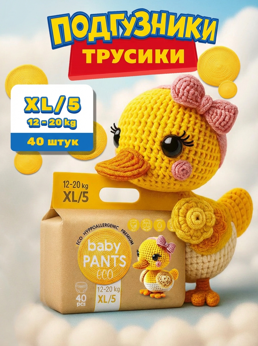 Трусики Yoshioto ультратонкие XL (12-20 кг) 40 шт. - фото 1