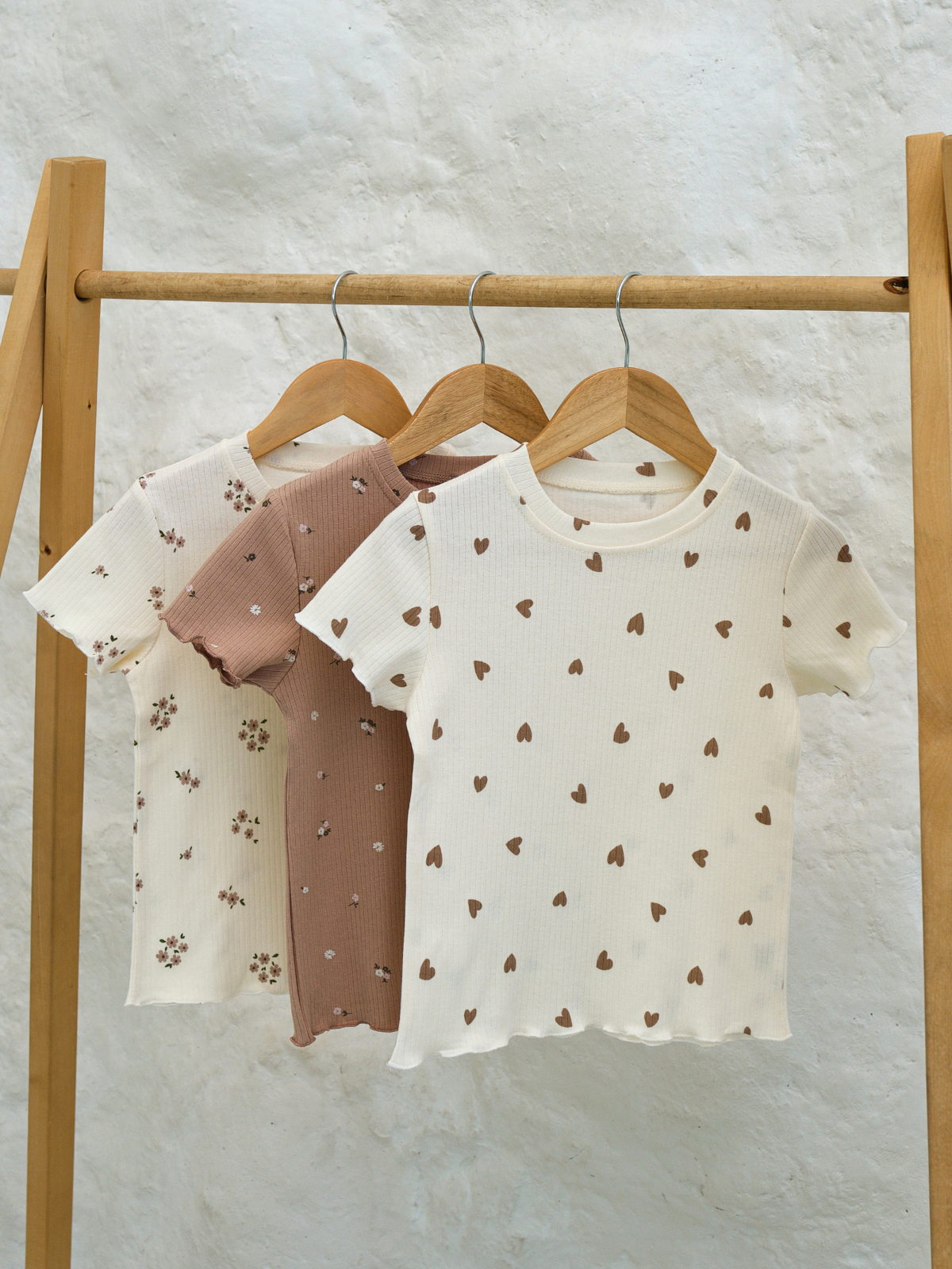 Футболка 3 шт Jelly Whale K24T04-3-BrFlwr-Milk-Milk2 - фото 2