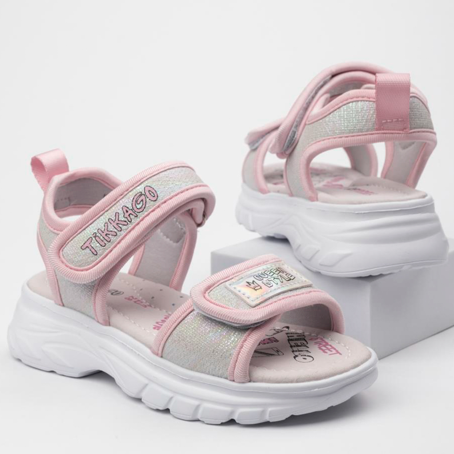 Сандалии TikkaGo 5A13_262616_silver-pink - фото 1