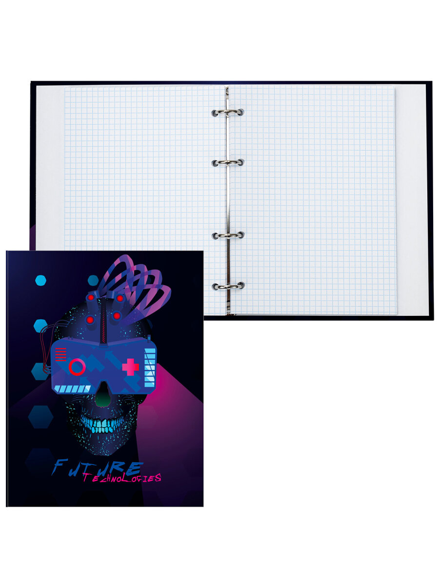 Тетрадь со сменным блоком Brauberg клетка 120 лист. - фото 6