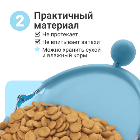 Сумочка для лакомств ZDK Dog Story голубая ZooWell