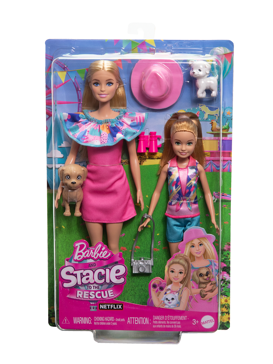 Кукла модельная Barbie Барби и Стейси с питомцами высота 29 см HRM09 - фото 3