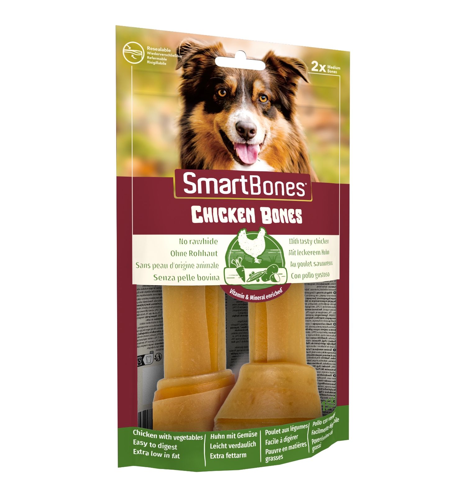 Лакомство для собак косточки Smart Bones куриные средние 2шт - фото 2