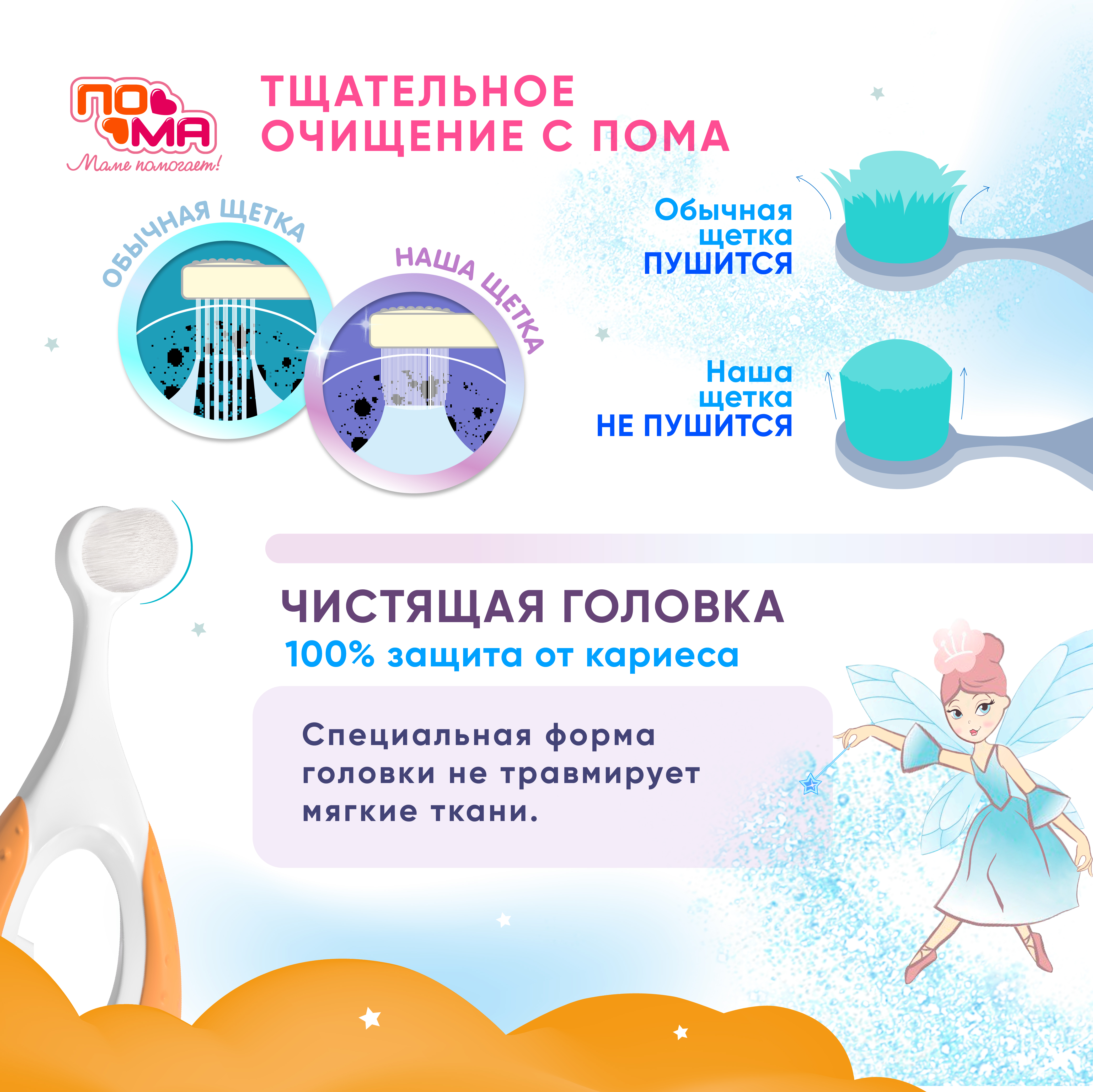 Зубная щетка классическая Пома - фото 2