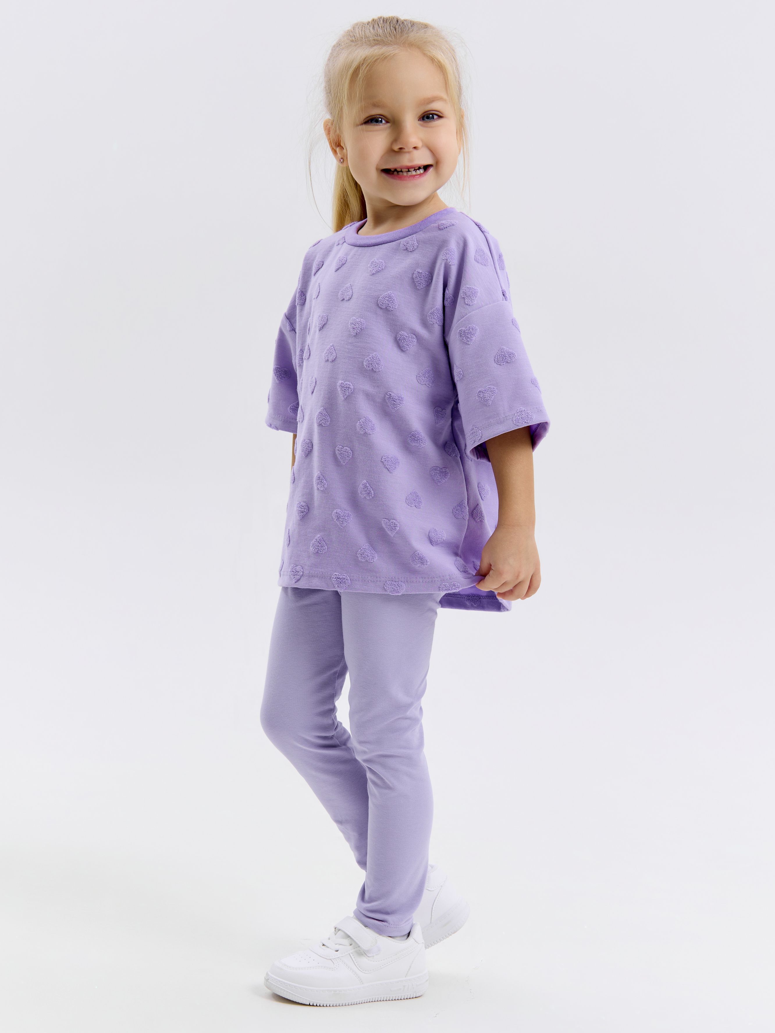 Футболка и леггинсы LEVA костюм_Томми_сиреневый - фото 7